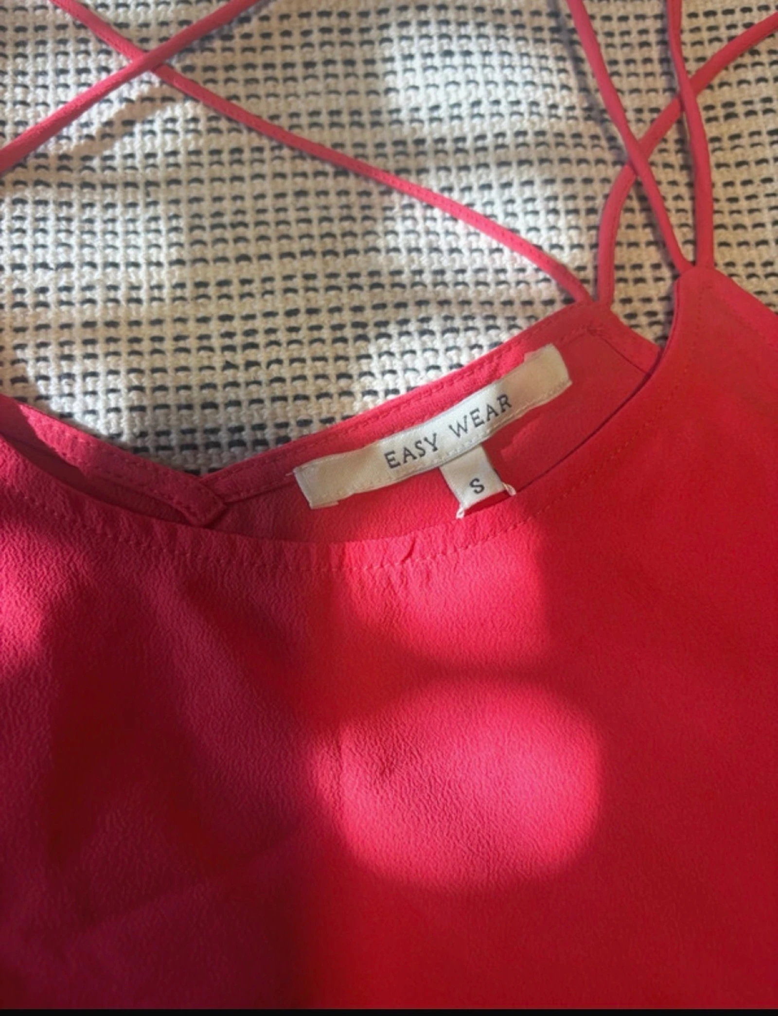 Top fluido tirantes cruzados Easy Wear S rojo coral – photo 3
